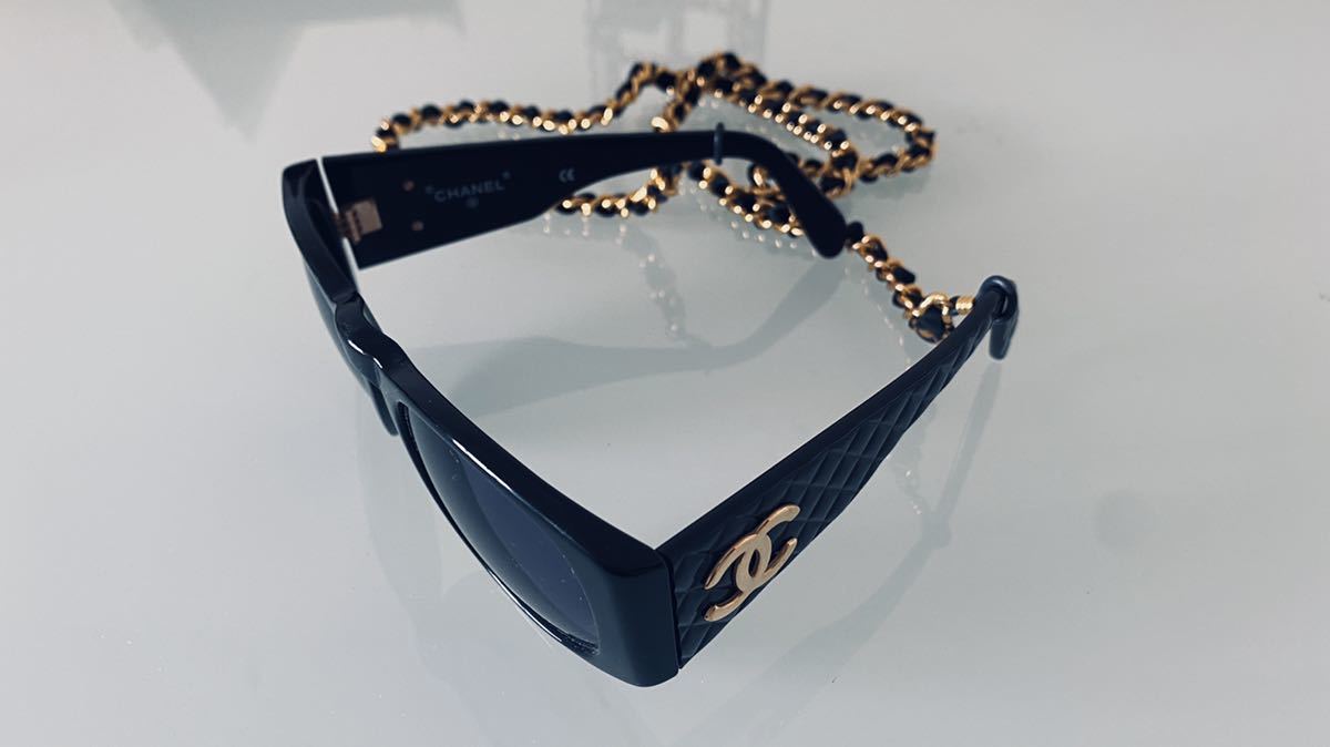 [ price cut ]CHANEL Chanel Vintage sunglasses chain attaching rare rare goods 
