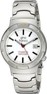 人気ブランドの新作 ジーノ フランコ Gino Franco Men's Marina Round Watch with Stainless Steel Bracelet 981-WT その他