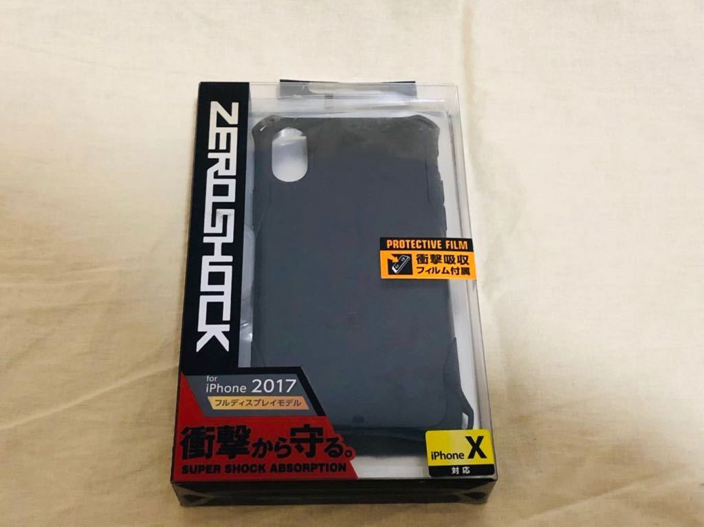 エレコム iPhone 激安商品 X ZEROSHOCK PM-A17XZEROB 高額売筋 スタンダード ブラック