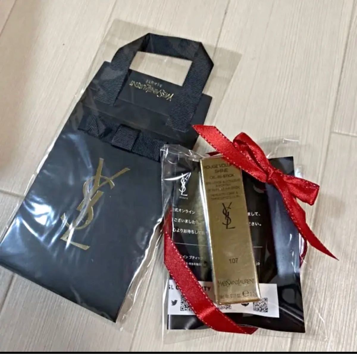 YSL イヴサンローラン ルージュ ヴォリュプテ シャイン 107 プレゼント用