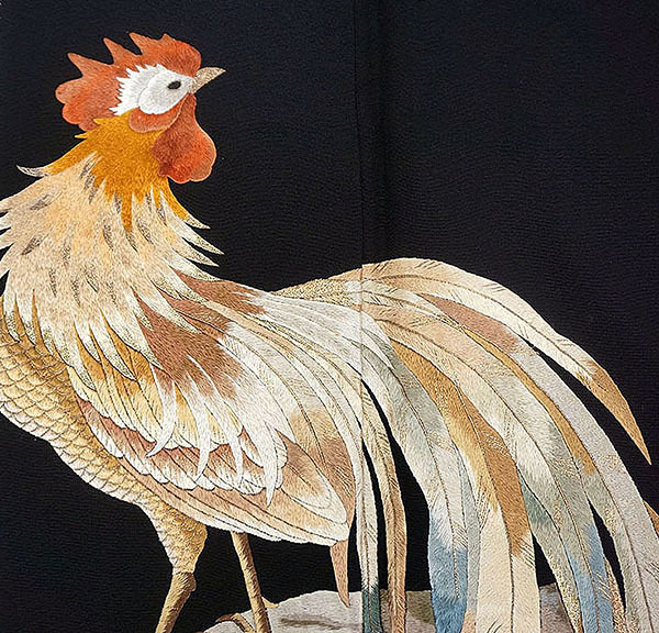 2218 S寸 蘇州刺繍 黒留袖 迫力の尾長鶏 美術工藝 美品|Yahoo 2218 S寸 蘇州刺繍 黒留袖 迫力の尾長鶏 美術工藝 美品|Yahoo
