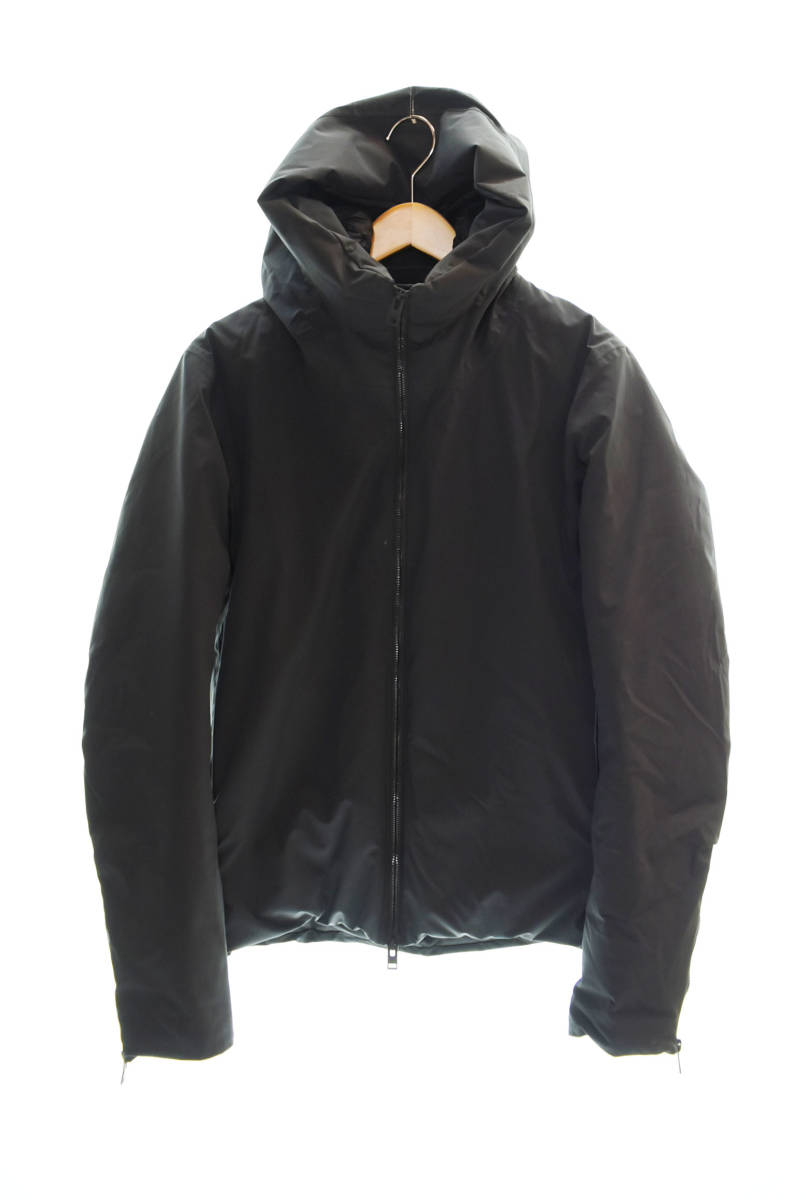 ◯ ATTACHMENT アタッチメント 19AW 3レイヤーライトタフタフーデッドダウンブルゾン AB93-214 size3 黒 ブラック 103