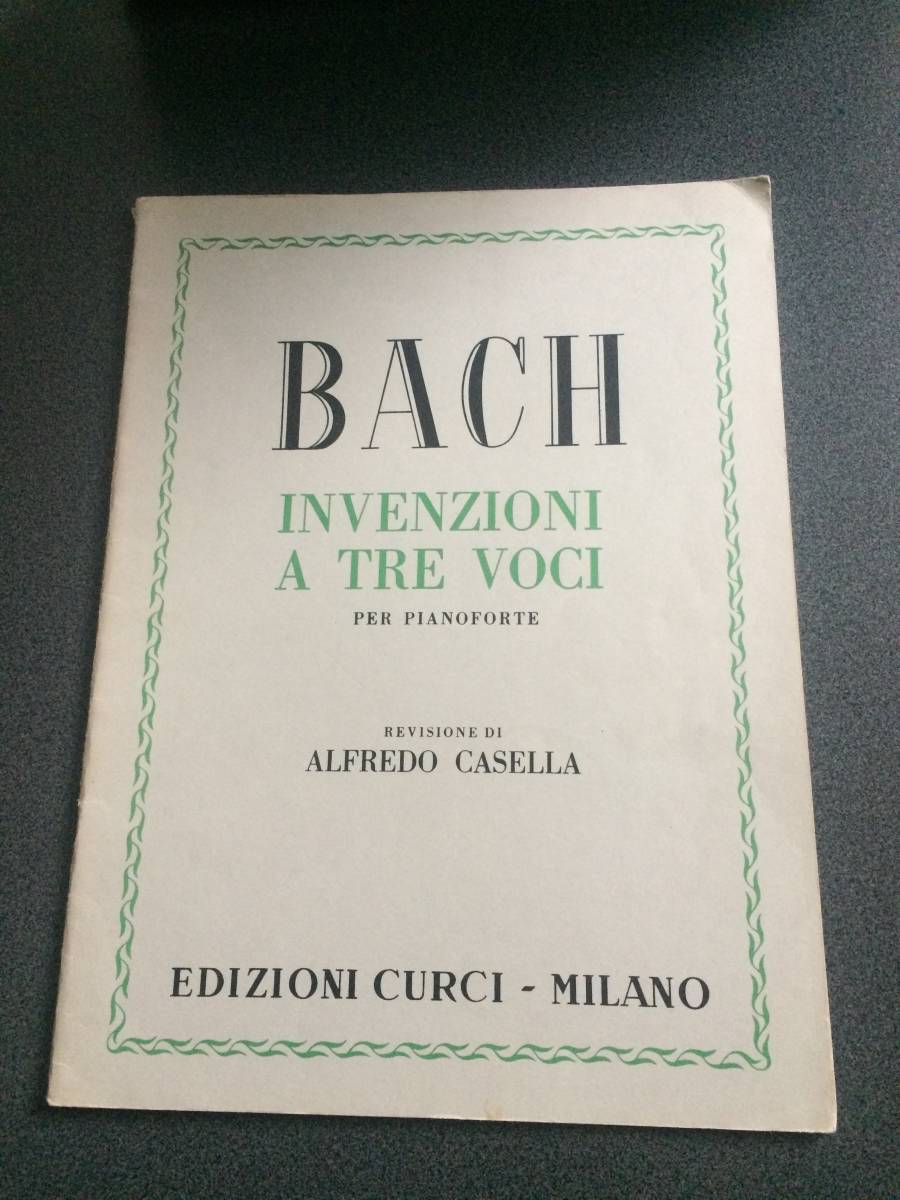 ♪♪【書き込み】ピアノ楽譜/バッハ 3声のインヴェンション【EDIZIONNI CURCI 】♪♪_画像1