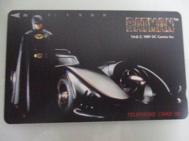 テレホンカード BATMAN バットマン 50度数 未使用 1989 マイケルキートン テレカ 映画_画像1