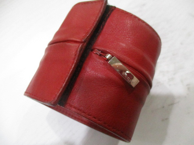 GUCCI Gucci 039 1669 0996 кожа напульсник браслет кошелек для мелочи . имеется красный цвет 