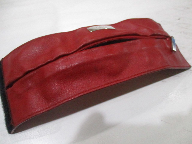 GUCCI Gucci 039 1669 0996 кожа напульсник браслет кошелек для мелочи . имеется красный цвет 