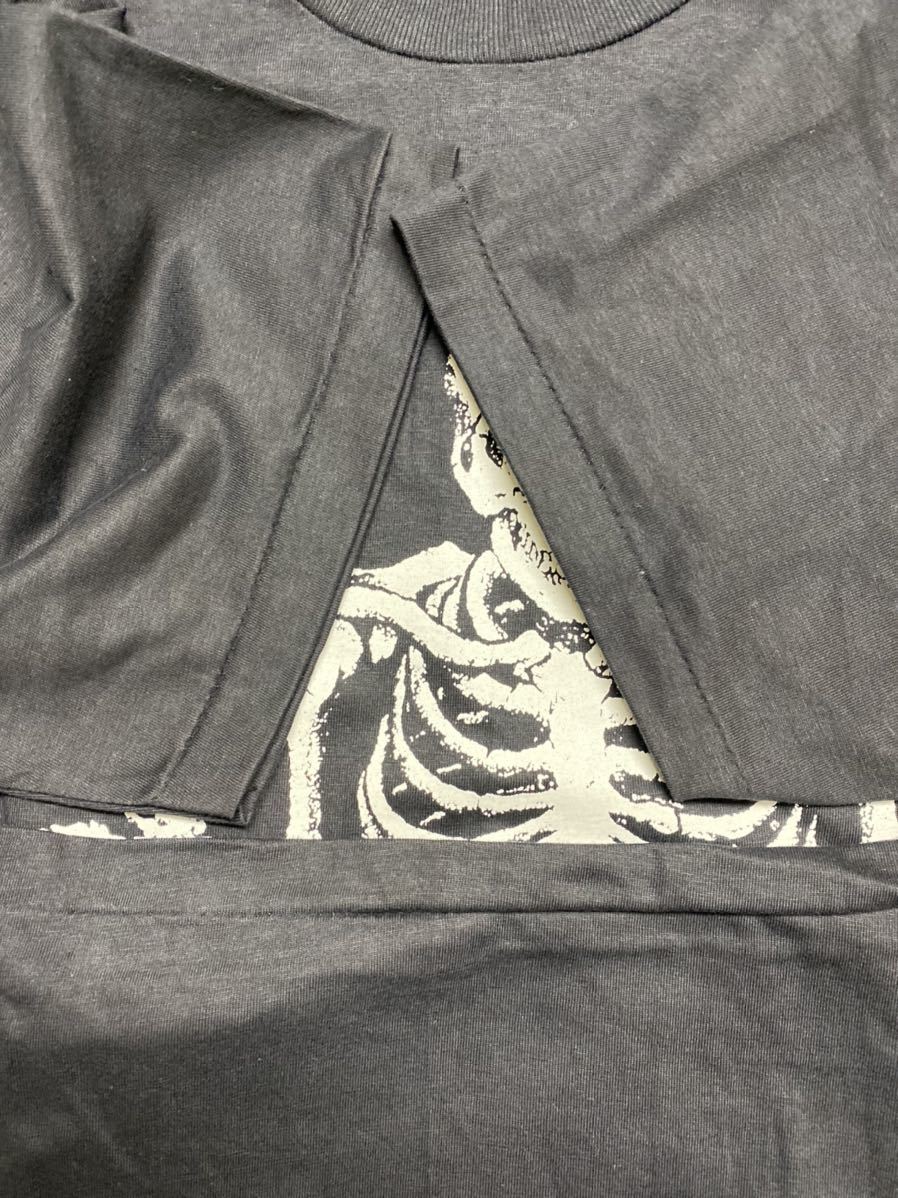 90\'S подлинная вещь Skull футболка Vintage размер L частота футболка одиночный стежок 
