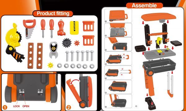  Deluxe tool set Carry back type * playing house Work bench * playing house tool set tool toy set [ playing house series ]