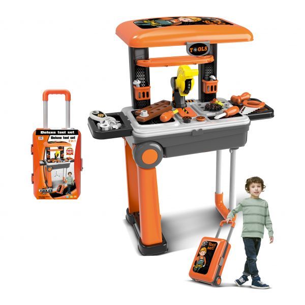  Deluxe tool set Carry back type * playing house Work bench * playing house tool set tool toy set [ playing house series ]