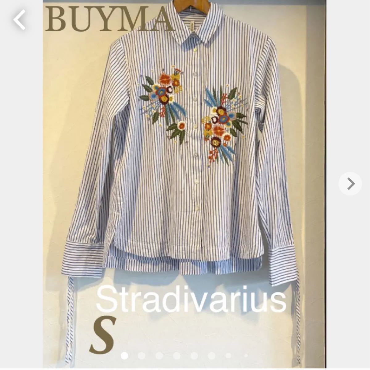 【BUYMA】Stradivariusビッグ刺繍ストライプブラウス