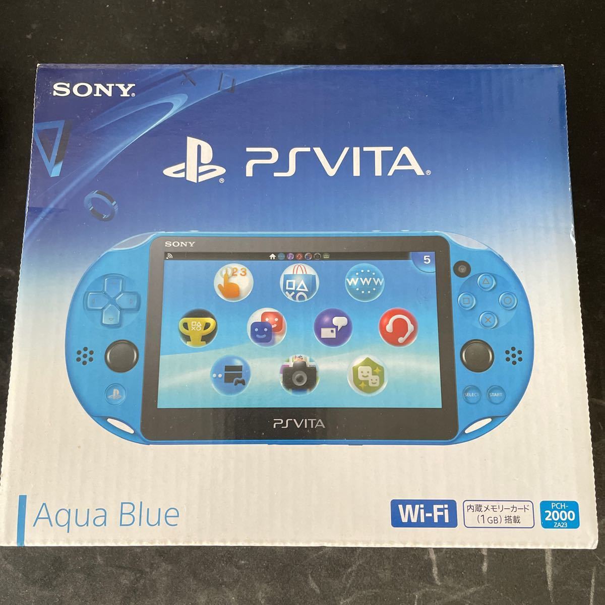 PlayStation Vita Aqua blue PCH-2000＋専用メモリーカード8GB＋専用ケース Wi-Fiモデル