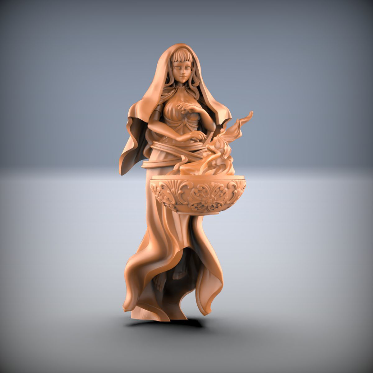 5分落語集 炉の女神 ヘスティアー (Hestia Goddess Of Hearth And Fire) ヒーロー（DD・TRPG用）3Dプリント  ミニチュア 未塗装 生産流通上|ゲーム - IN