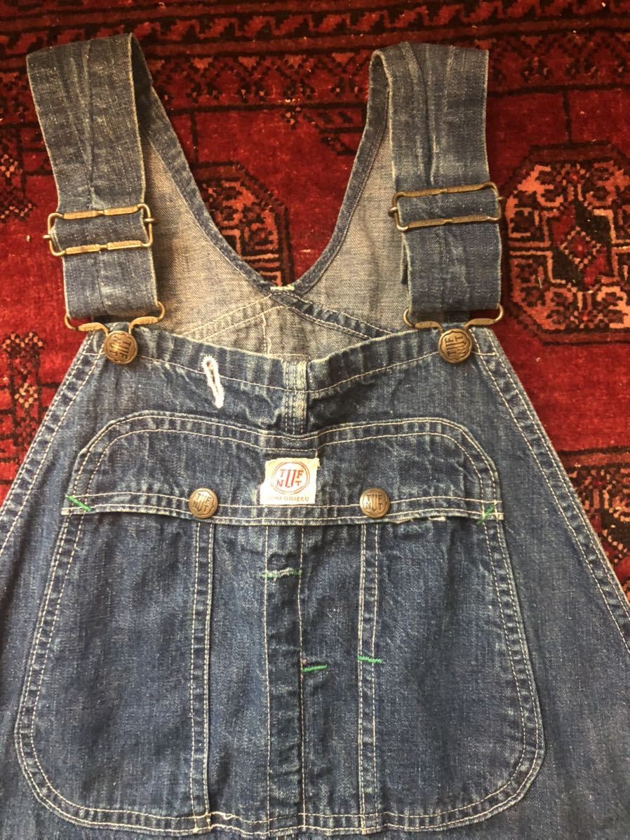 [VINTAGE]1950\'s TUFNUT Denim overall Vintage tough nut USA America made 30s 40s 50s 60s coveralls work pants 