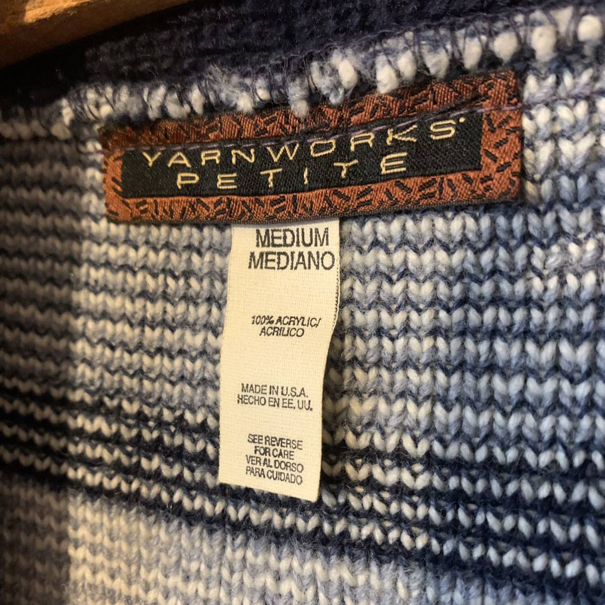アメリカ製 90's YARNWORKS ネイティブ柄 ガウンカーディガン M アメリカ製 90's YARNWORKS ネイティブ柄 ガウンカーディガン M