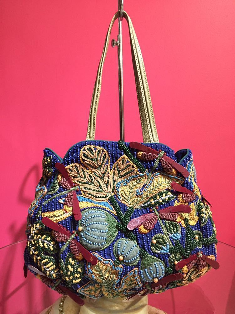 ジャマンピエッシュ ハンドバッグ ビーズ刺繍-