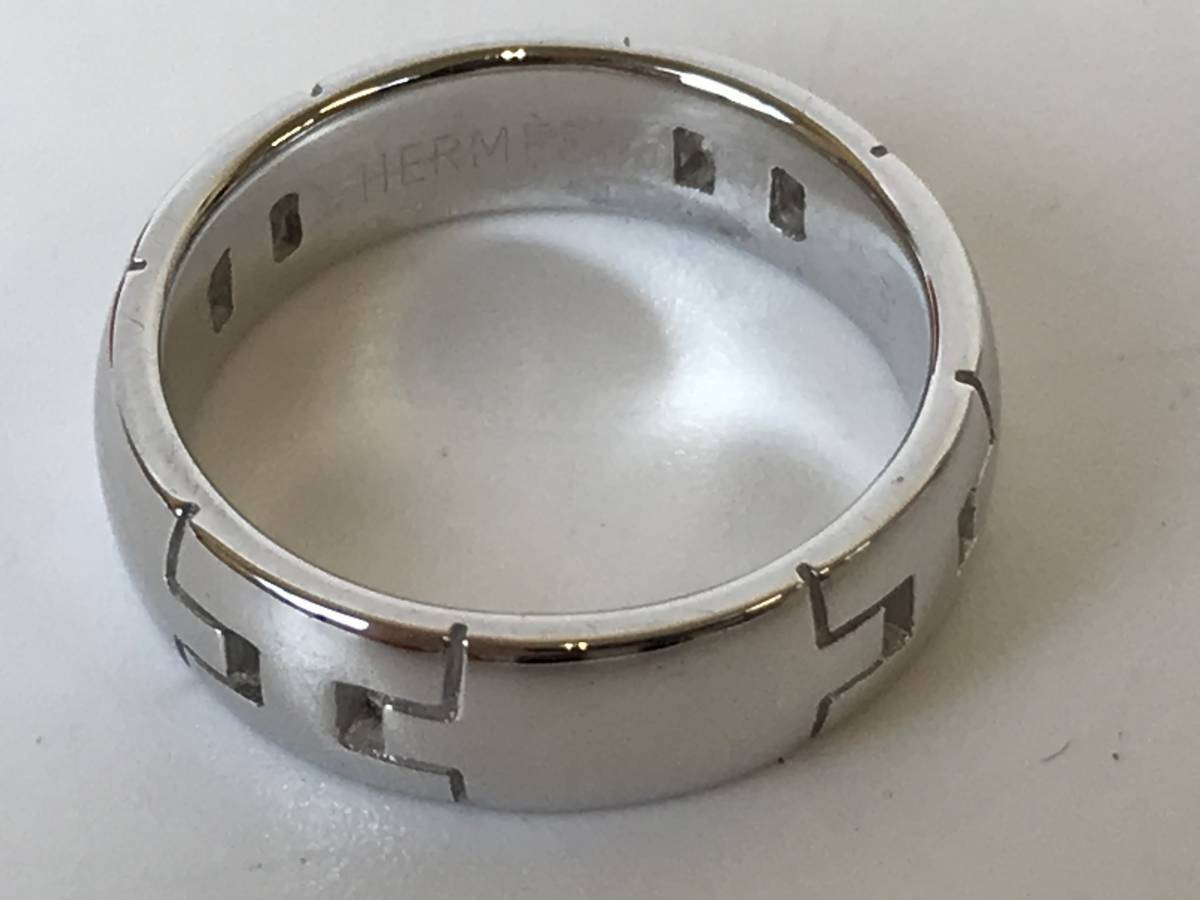 美品☆HERMES【エルメス】 ヘラクレスリング K18WG ホワイトゴールド