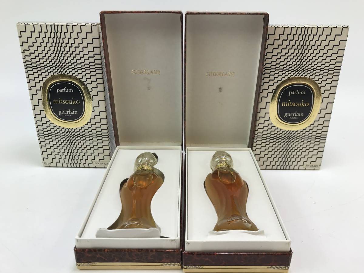 希少 レア 2個セット GUERLAIN/ゲラン mitsuko/ミツコ Parfum/パルファム 15ml 薔薇 蕾 vintage parfume 未開封/保管品 15878-33_画像1