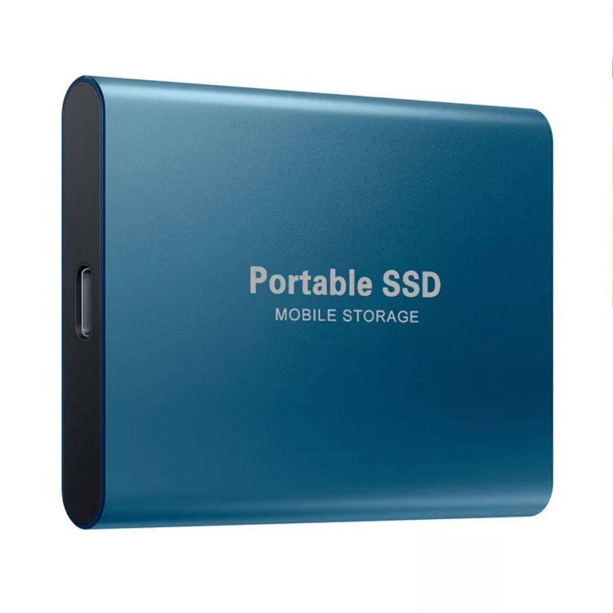 外付ポータブルSSDドライブ 大容量4TB USB3.0 Type-C【ブルー】