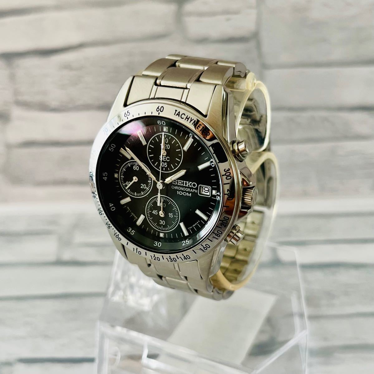 SEIKO/セイコー クロノグラフ クォーツ腕時計 海外モデル SND367PC 