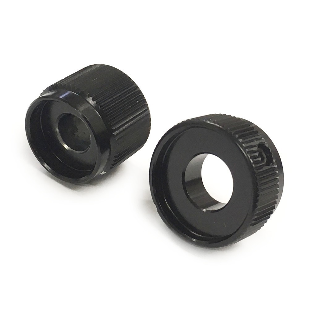 【YJB PARTS】 Concentric Stacked Black aluminum knob 2連アルミノブ 【日本製】_画像3