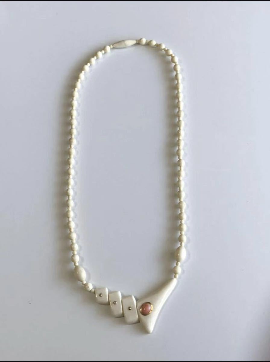 象牙風ネックレス 585K14珊瑚 - greatriverarts.com