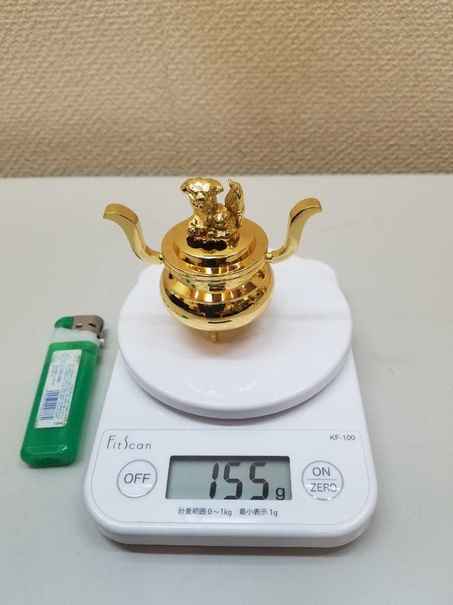 とても小さな 東用 利久型 五具足 丸型 金メッキ 二寸五分 真鍮 とても小さな 東用 利久型 五具足 丸型 金メッキ 二寸五分 真鍮