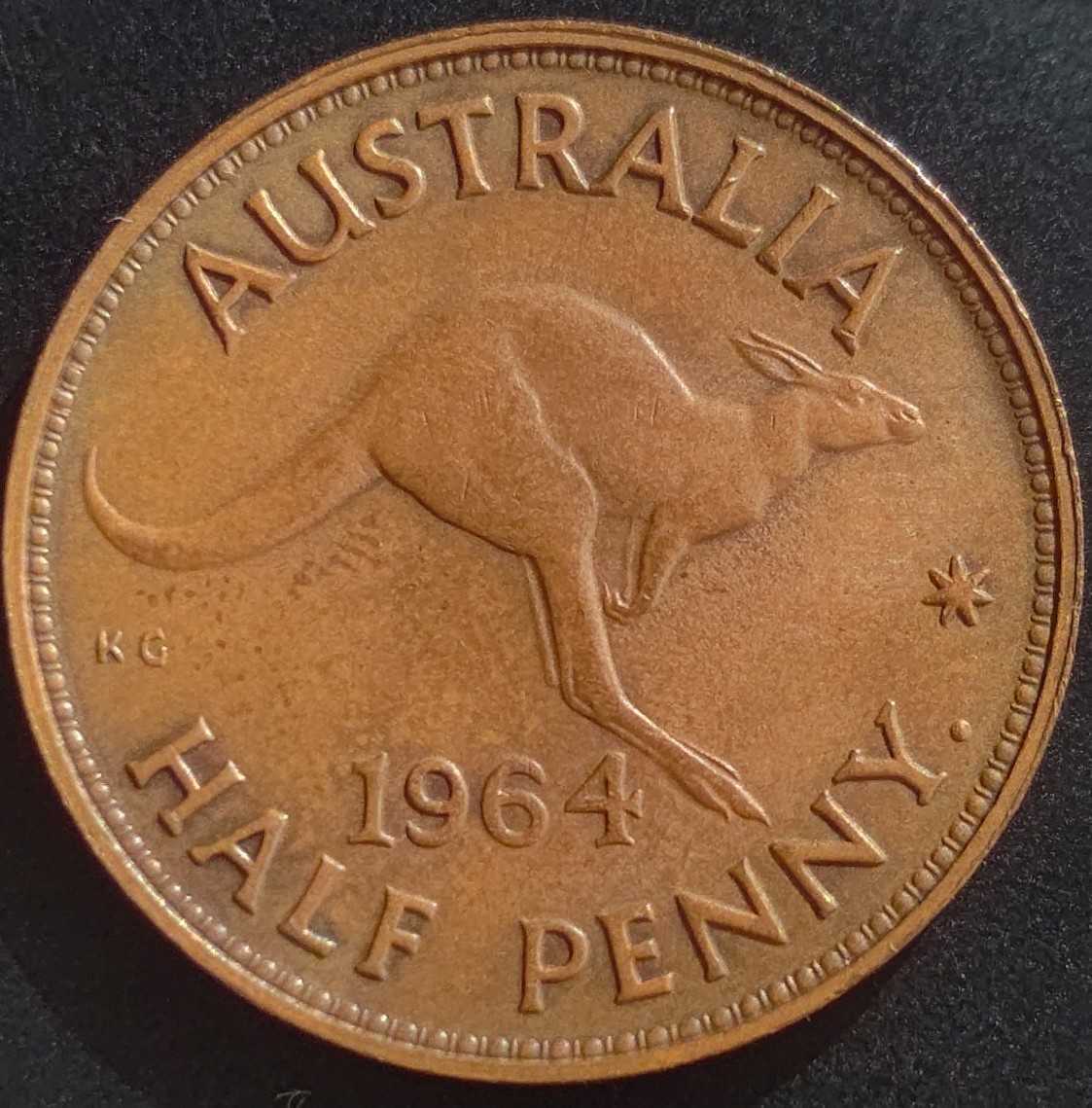 オーストラリア　ハーフペニー青銅貨　プルーフ　1964年 発行枚数1枚 No.1837