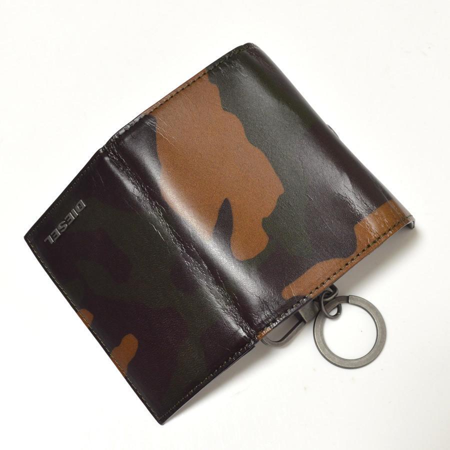  unused diesel DIESEL key case key ring men's camouflage pattern cow leather leather new goods present casual fashion accessories leather small articles 