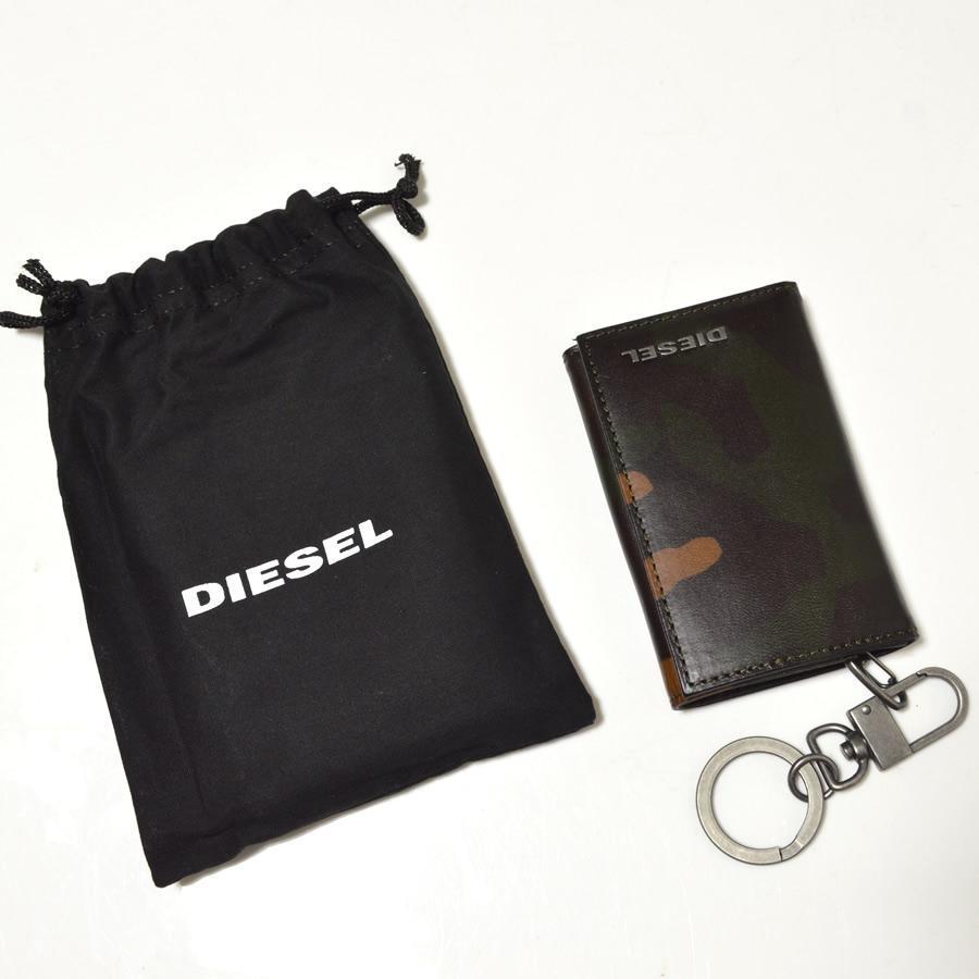 未使用 ディーゼル DIESEL キーケース キーリング メンズ 迷彩柄 牛革レザー 新品 プレゼント カジュアル ファッション小物 革小物