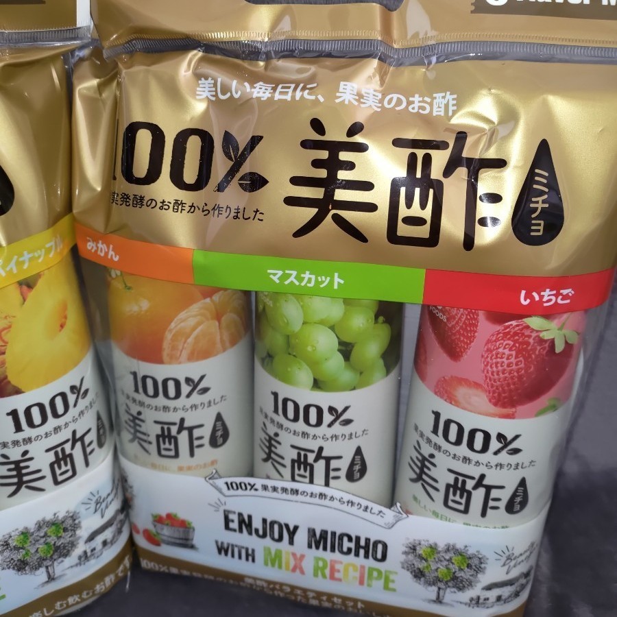 【新品】ミチョ　美酢　6本セット(カラマンシー、マスカット、パイナップル、みかん、いちご)