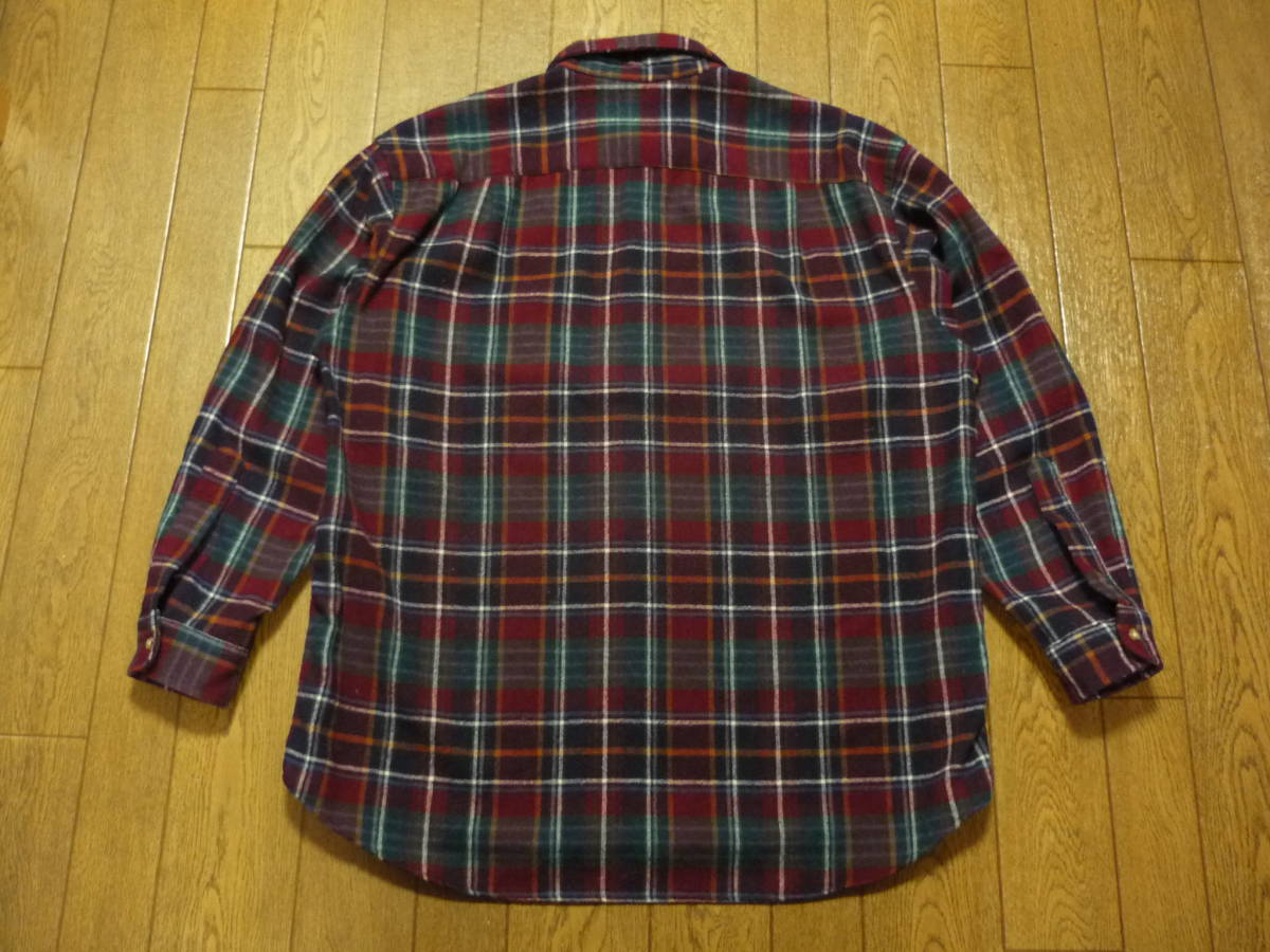 美品　90s　USA製　PENDLETON　ペンドルトン　チェックウールシャツ　サイズXL_画像2