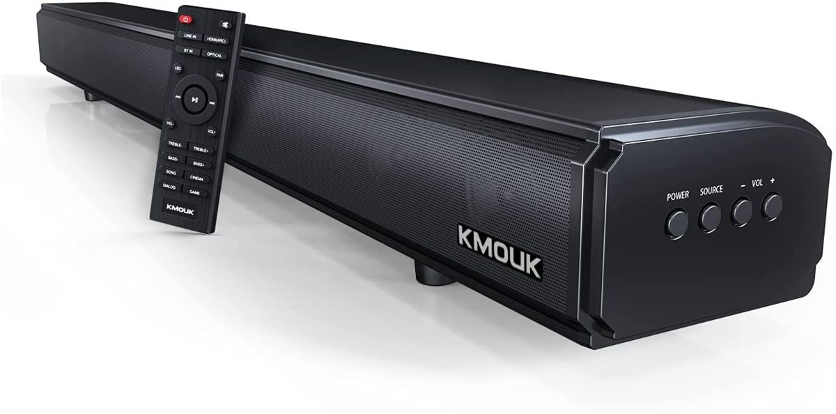 ★KM-HSB003 KMOUK サウンドバー 120W ホームシアター スピーカー サブウーファー テレビ スピーカー Bluetooth 5.0 4種のサウンド★