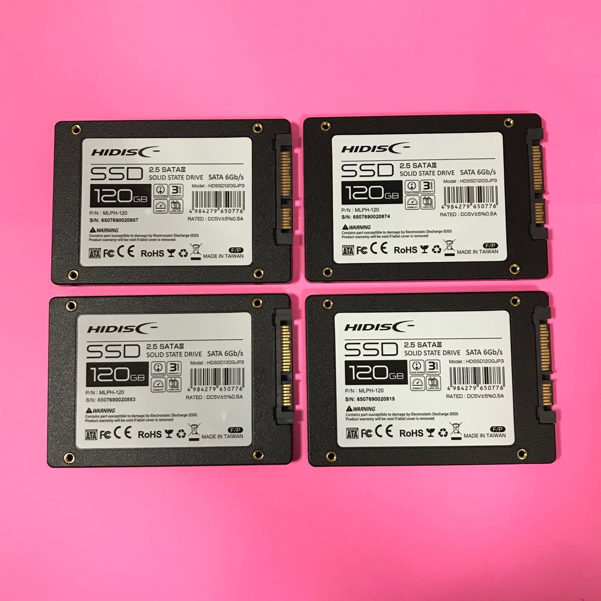 ○HIDISC 2.5インチ SSD 120GB 新品未使用　４個セット