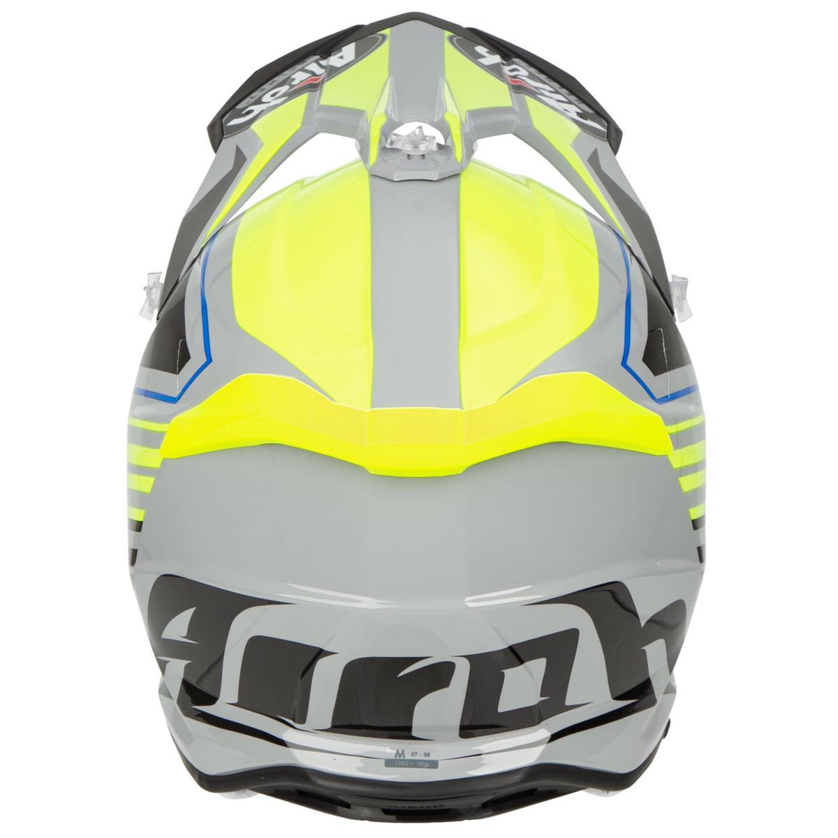[Airoh] アイロー オフロードヘルメット Strycker Shaded Mサイズ 57-58 cm (光沢:グレー/イエロー) 22-23年のハスクバーナに似合う色！_画像4