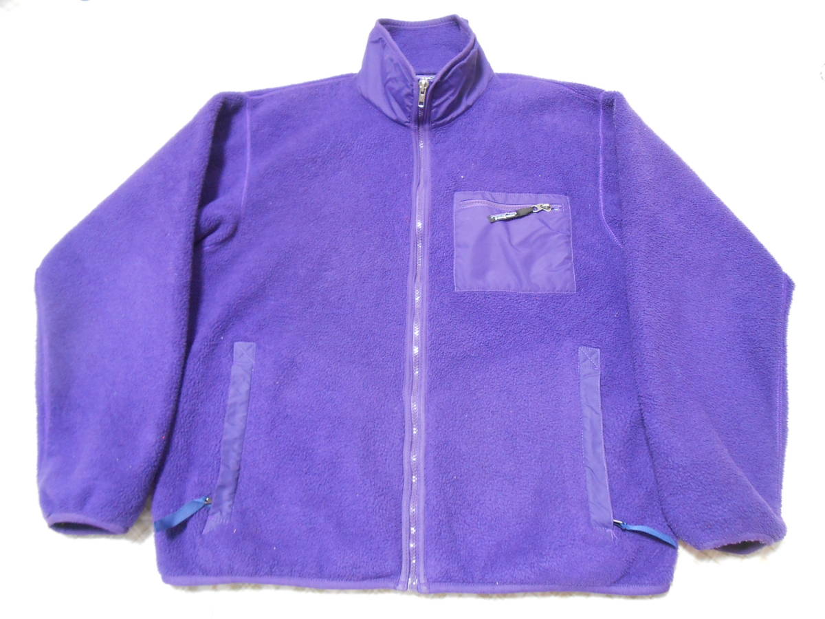 90年代　USA製！パタゴニア　フリースジャケット　パープル　L　紫　レトロカーディガン　PATAGONIA　アメリカ製　グリセード　ダスパーカ