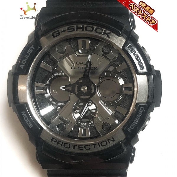 CASIO(カシオ) 腕時計 G-SHOCK GA-200BW メンズ 黒×シルバー_画像1