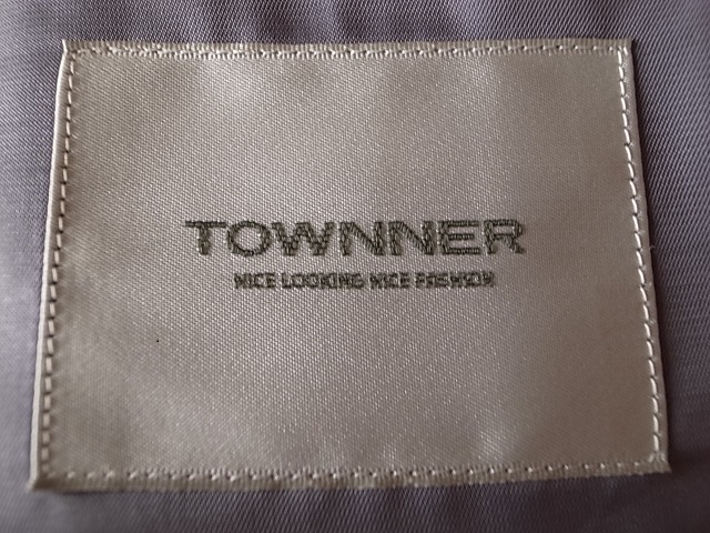 美品 TOWNNER 秋冬 2釦 グレー系グレンチェック ツイード テーラード ジャケット ブレザー M相当_画像7