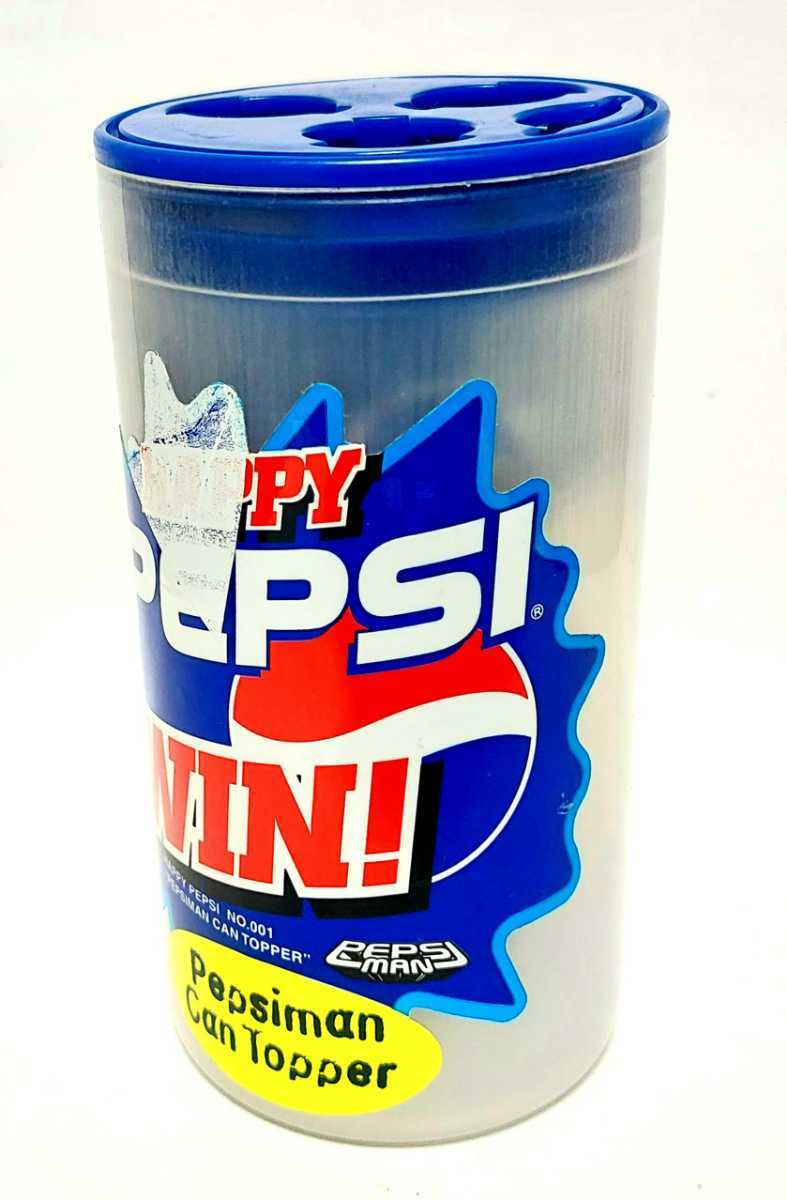 送料510円～☆希少!PEPSI当たり!ハッピーペプシ缶当選品!「ペプシマン 缶トッパー ボトルホルダー」胸像 フィギュア 小物入れ ペン立て_画像2