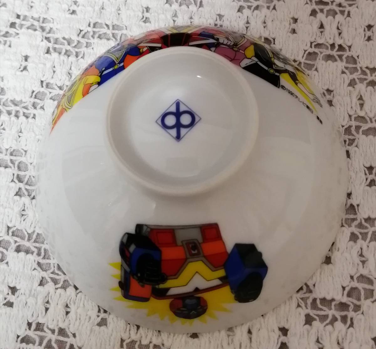  Chikyuu Sentai Fiveman * чай .*1990 год товар *fa.b Robot * посуда * керамика производства * retro 