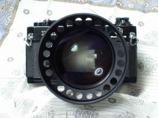 ■キャノンＦＤ８５ｍｍＦ１．２用フード： ＹＡＭＡスペシャル_装着例です