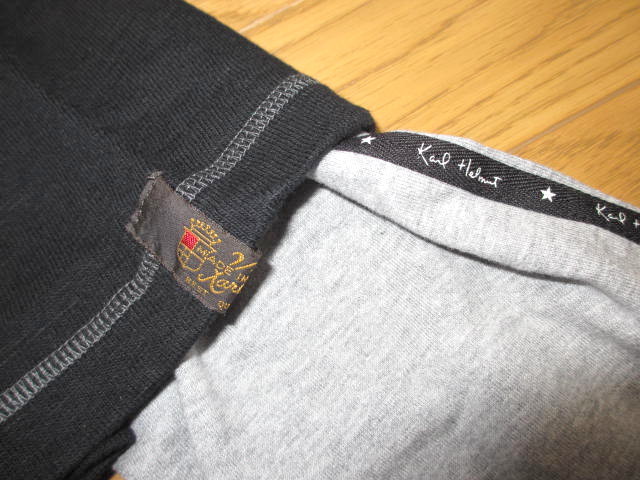  Karl hell m Layered cut and sewn short sleeves T& long sleeve T black & gray L size not yet have on tag attaching 