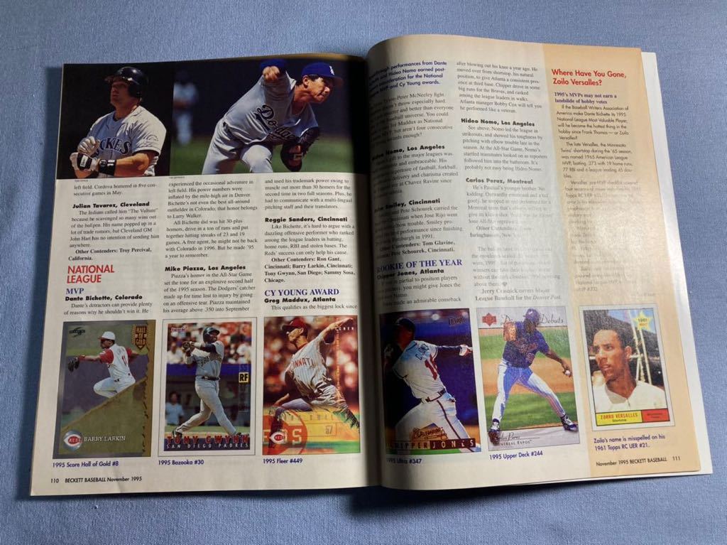 MLB】48・1995年 野茂英雄表紙の米野球カード雑誌 「BECKETT MLB】48・1995年 野茂英雄表紙の米野球カード雑誌 「BECKETT