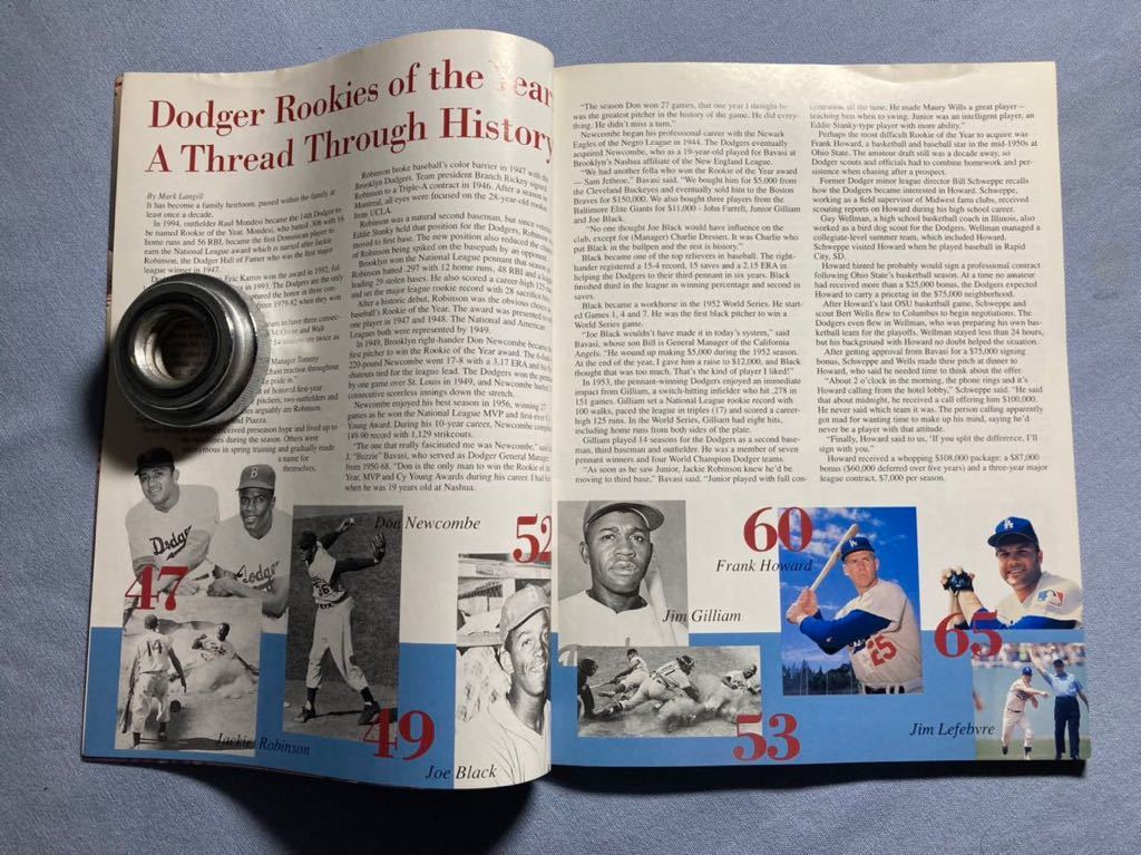 MLB】176・1995年 『ドジャース公式イヤーブック』 野茂英雄 MLB】176・1995年 『ドジャース公式イヤーブック』 野茂英雄