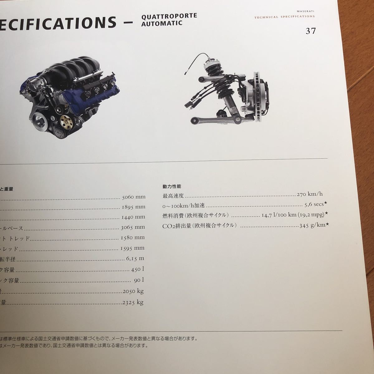  Maserati Cuatro Porte Japanese catalog sport GT