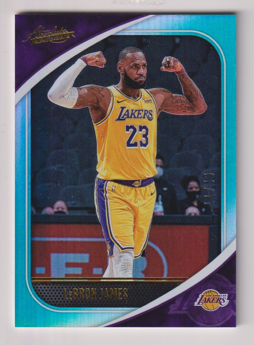 NBA LEBRON JAMES 2020-21 PANINI Absolute Memorabilia BASKETBALL LAKERS PARALLEL Teal /49 枚限定 レブロン・ジェームス レイカーズ_画像1