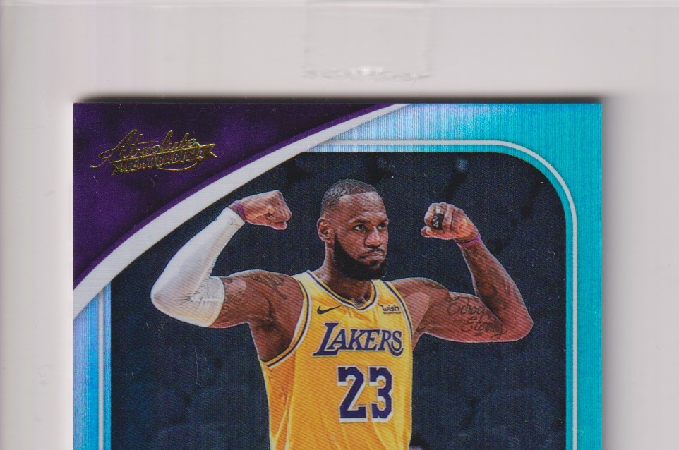 NBA LEBRON JAMES 2020-21 PANINI Absolute Memorabilia BASKETBALL LAKERS PARALLEL Teal /49 枚限定 レブロン・ジェームス レイカーズ_画像2