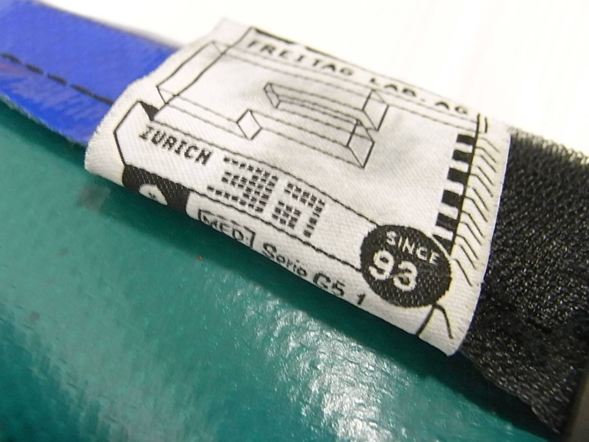 FREITAG フライターグ G5.1ZURICH バックパック リュックサック リュック デイパック 腰ベルト付き バイカラー サイドジップ収納 青×緑_画像6