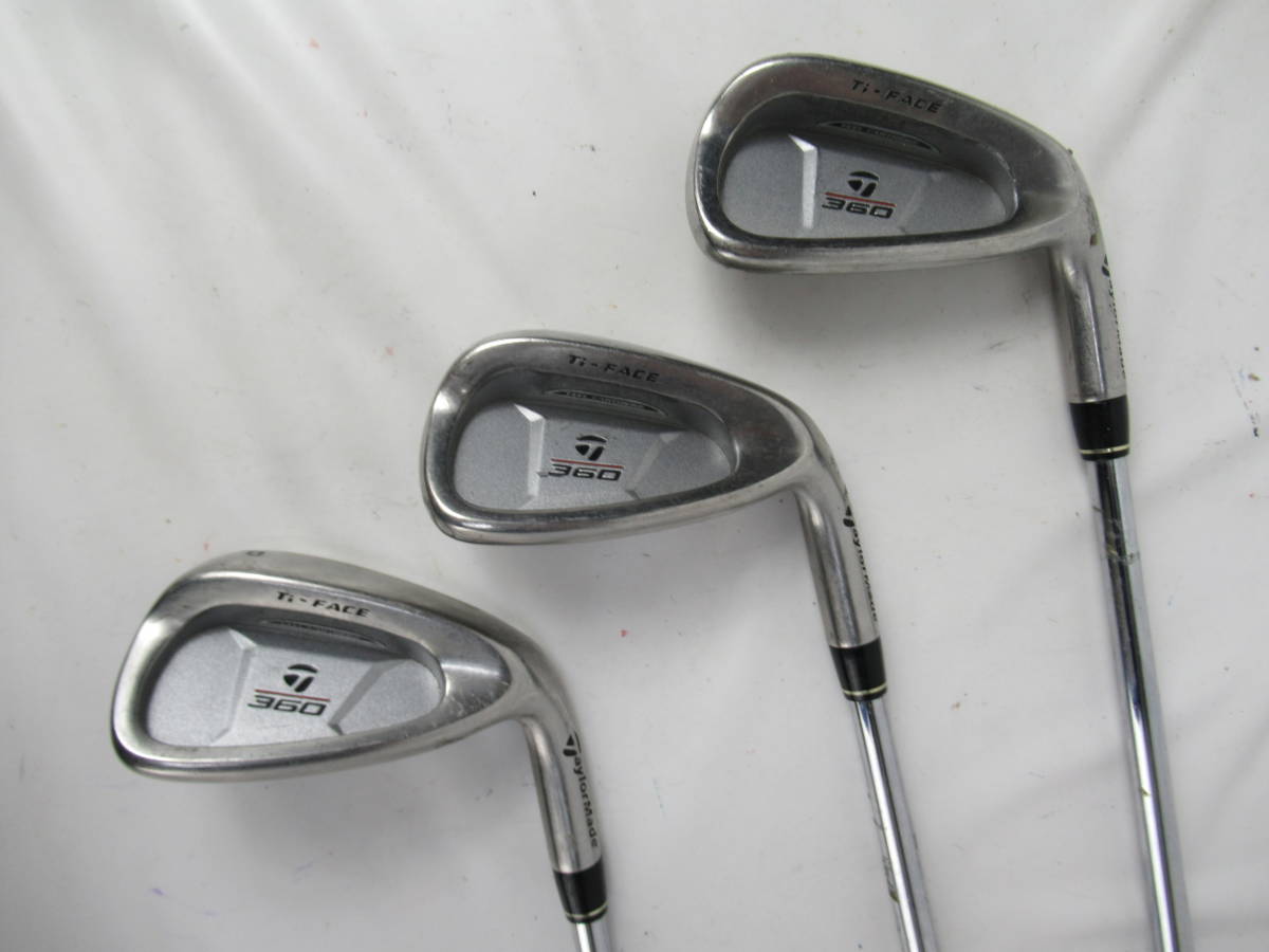 ★TaylorMade テーラーメイド 360 Ti-FACE アイアン #6.#9.P 3本セット 純正スチールシャフト C135★レア★激安★中古★_画像1