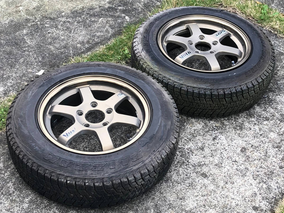 RAYS VOLK RACING TE37 6j+45 pcd114.3 5穴 15インチ 2本 レイズ