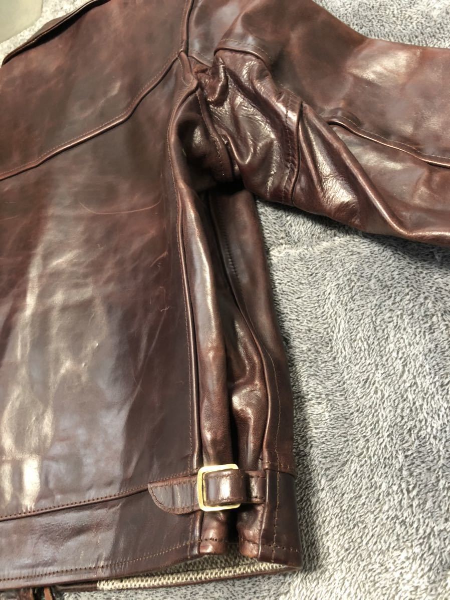 エアロレザー AERO LEATHER ホースハイド 38 ブラウン系 | contifarma.pe